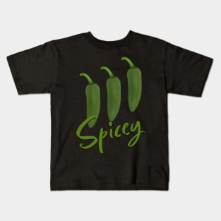 Green Jalapeno Spicey Kids T-Shirt